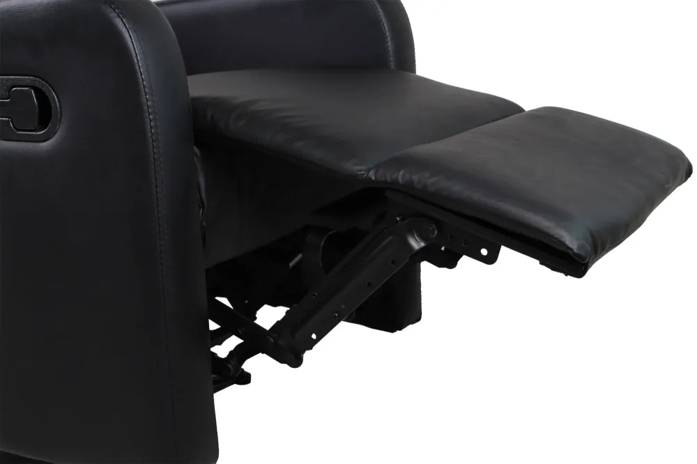 Poltrona Relax Manuale Reclinabile Similpelle Vandi Nera