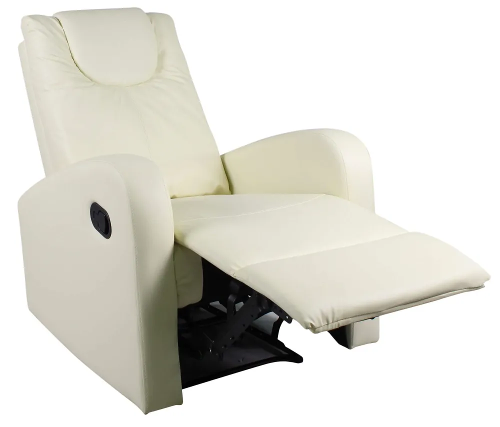 Poltrona Relax Manuale Reclinabile Similpelle Vandi Panna