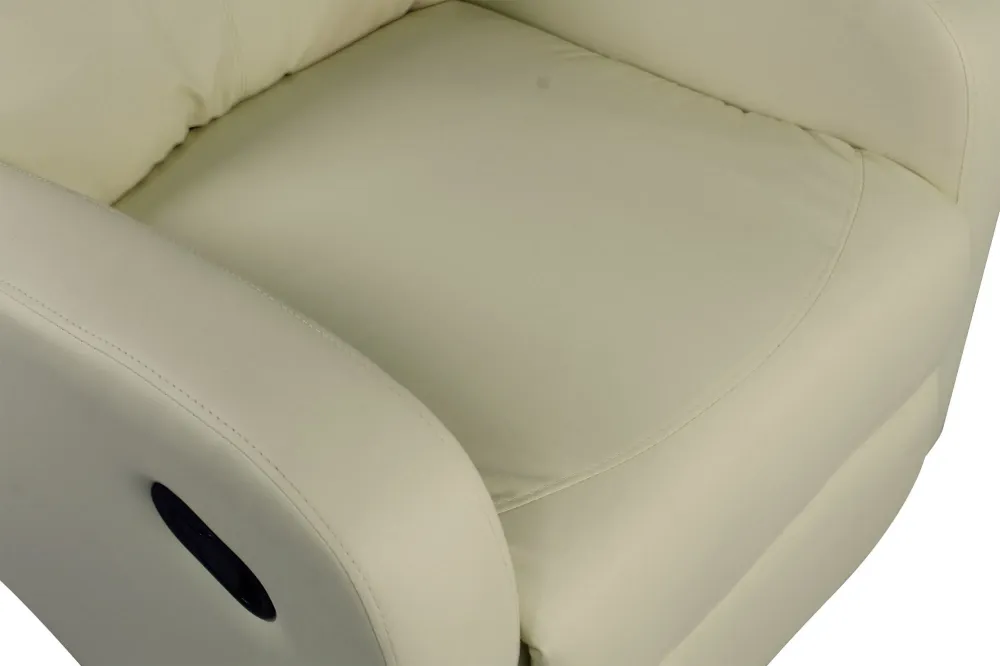 Poltrona Relax Manuale Reclinabile Similpelle Vandi Panna