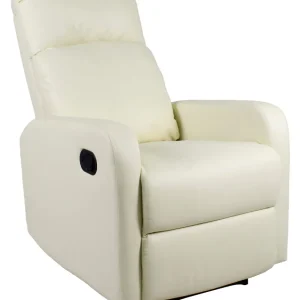 Poltrona Relax Manuale Reclinabile Similpelle Vandi Panna