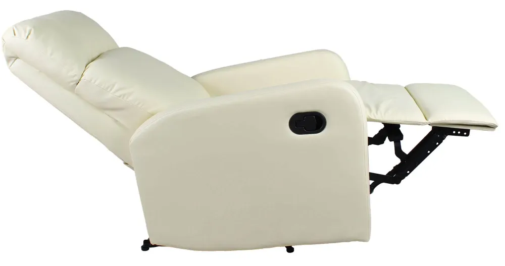 Poltrona Relax Manuale Reclinabile Similpelle Vandi Panna