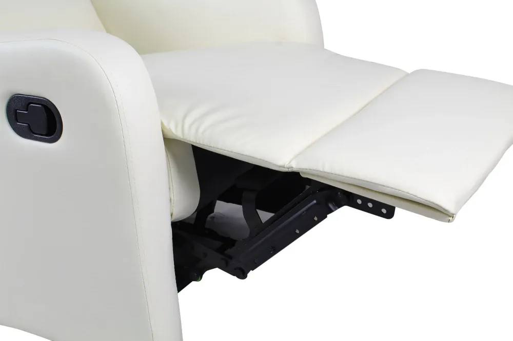 Poltrona Relax Manuale Reclinabile Similpelle Vandi Panna