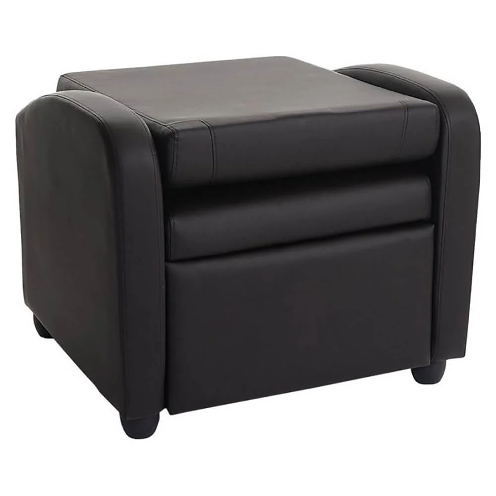 Poltrona Relax Manuale Reclinabile Similpelle Vandi Nera