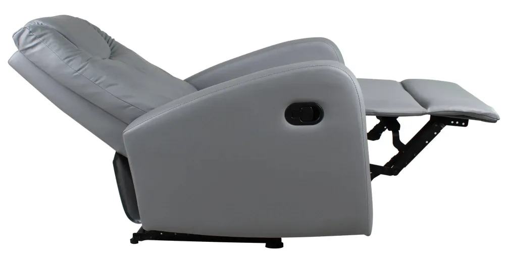 Poltrona Relax Manuale Reclinabile Similpelle Vandi Grigia