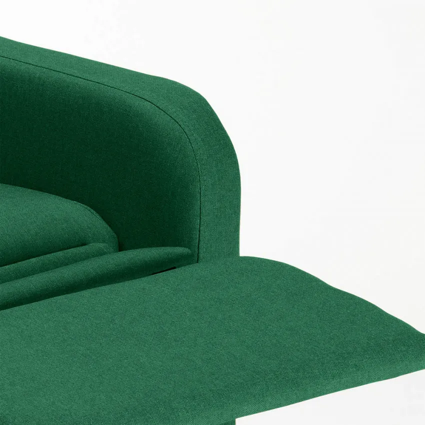 Poltrona Relax Reclinabile Manuale 62x71x100 cm Tessuto Verde