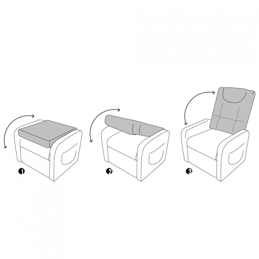 Poltrona Relax Reclinabile Manuale 62x71x100 cm Tessuto Verde