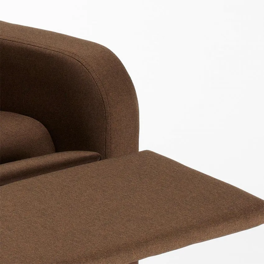 Poltrona Relax Reclinabile Manuale 62x71x100 cm Tessuto Marrone