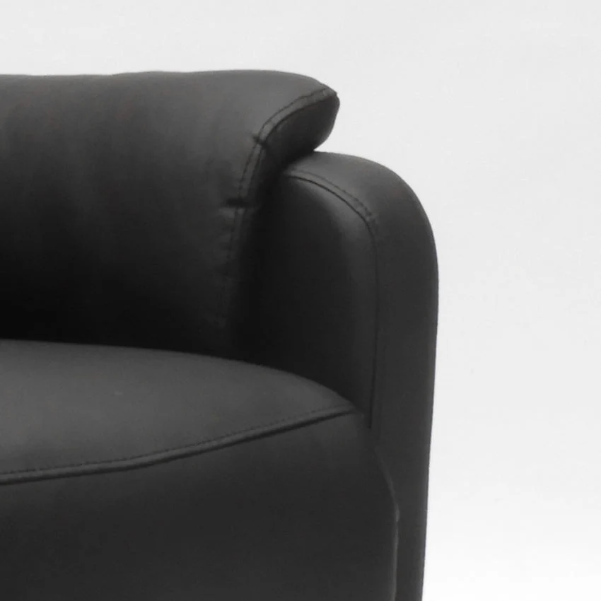 Poltrona Relax Reclinabile Manuale 75x95x103 cm Similpelle Nero