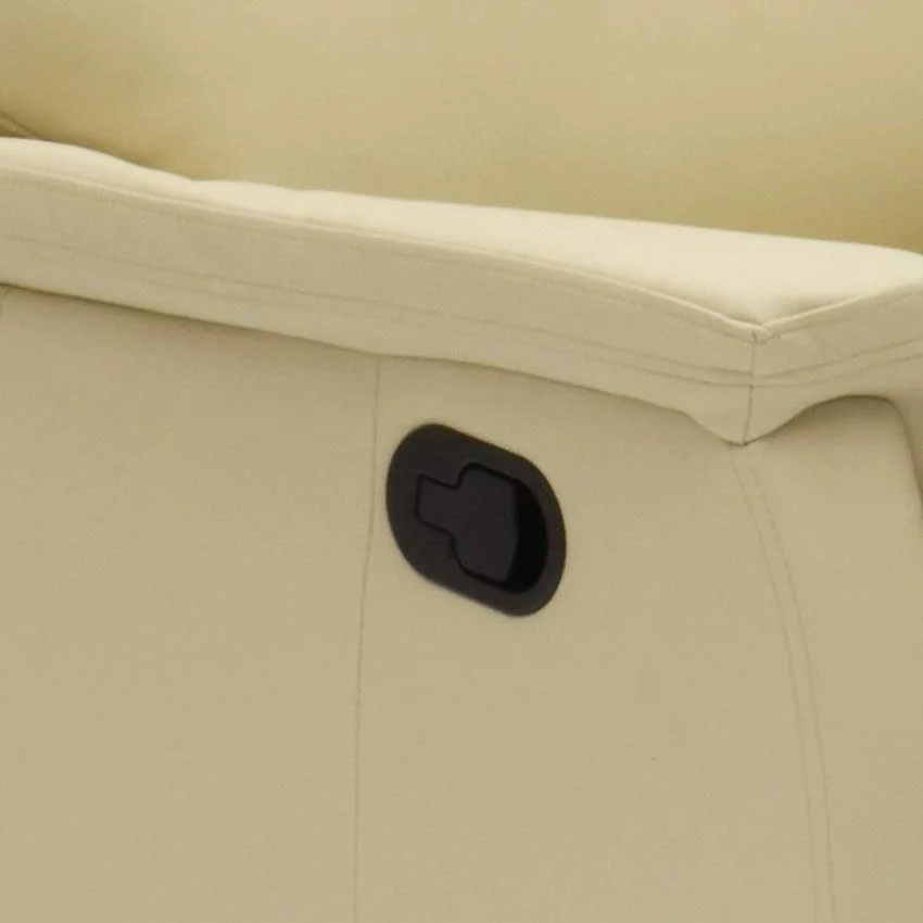 Poltrona Relax Reclinabile Manuale 80x94x102 cm Similpelle Beige