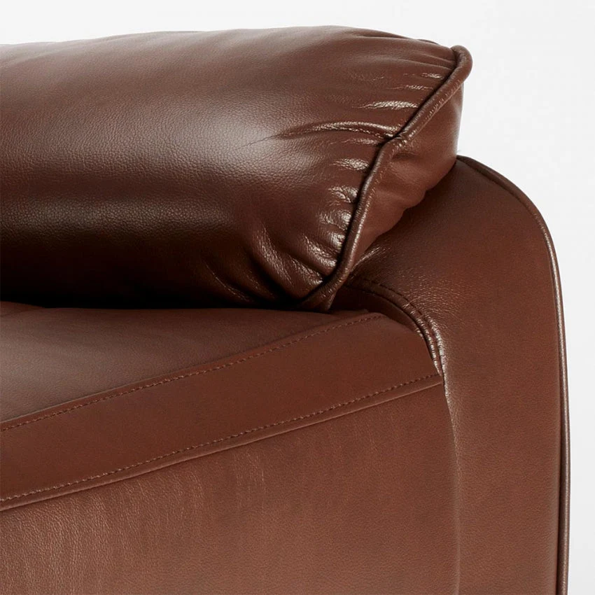 Poltrona Relax Reclinabile Manuale 90x74x130 cm Similpelle Marrone