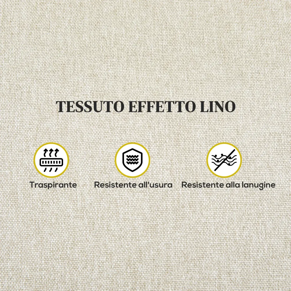 Poltrona Relax Reclinabile Manuale con Poggiapiedi Beige