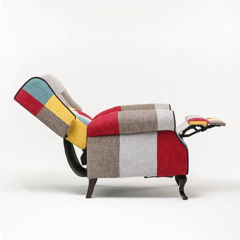 Poltrona Relax Reclinabile Tessuto Patchwork