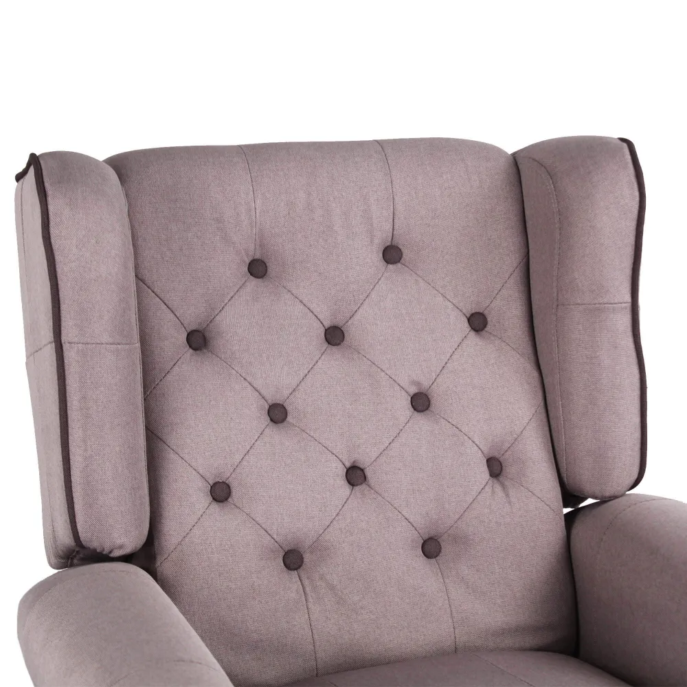 Poltrona Relax Reclinabile Tessuto Tortora