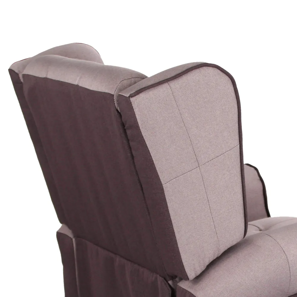 Poltrona Relax Reclinabile Tessuto Tortora