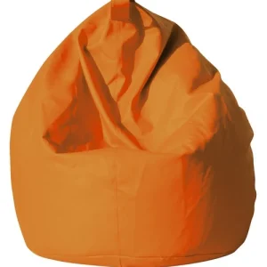 Poltrona Sacco Pouf Similpelle Arancio Avalli