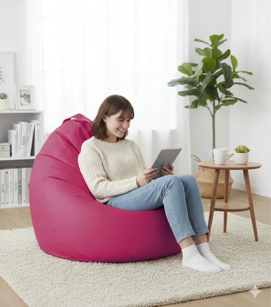 Poltrona Sacco Pouf Similpelle fucsia Avalli