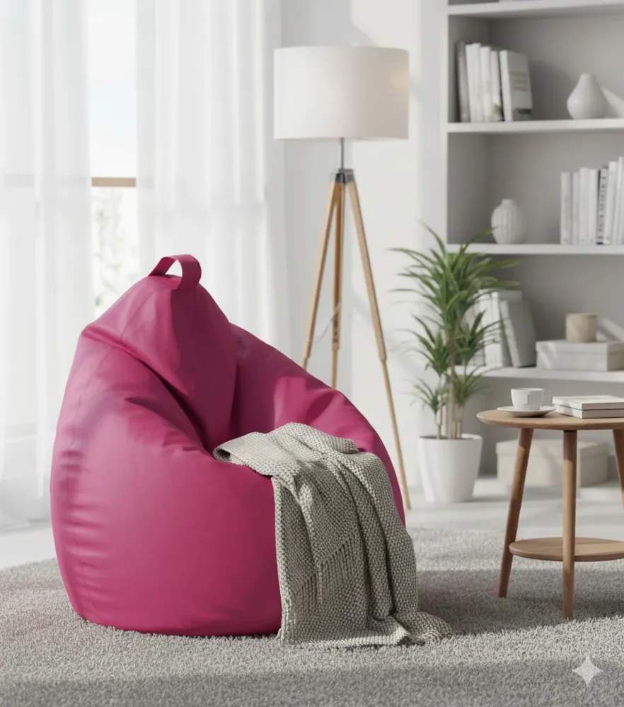 Poltrona Sacco Pouf Similpelle fucsia Avalli