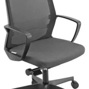 Poltrona semidirezionale I70 - con braccioli - grigio-nero - Unisit