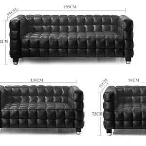 Poltrona Similpelle Rizzetti Manhattan Eco Nero