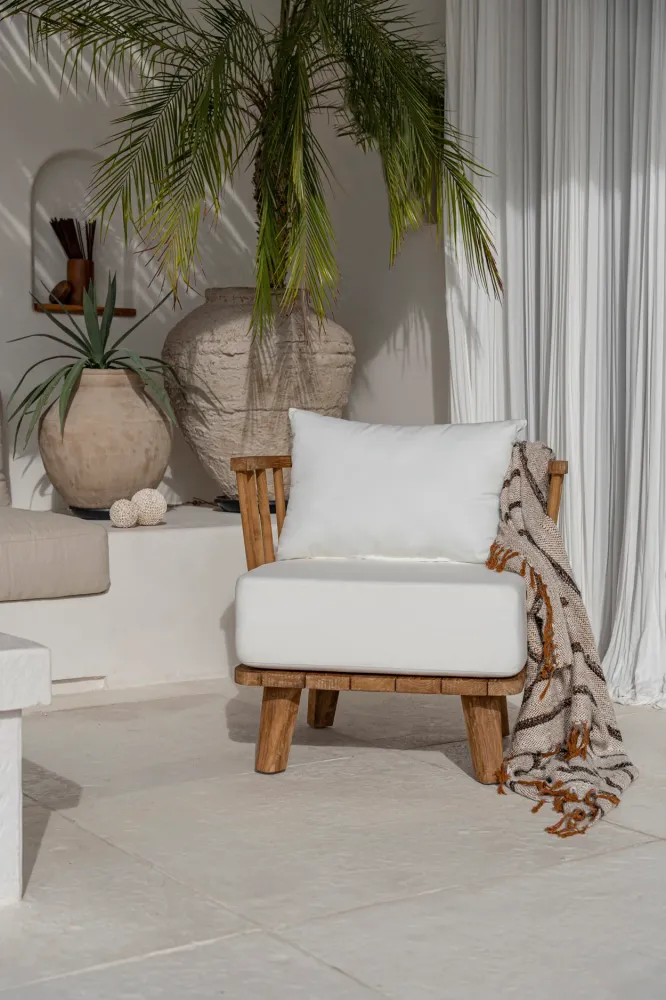 La Poltrona Singola Malawi - Bianco Naturale
