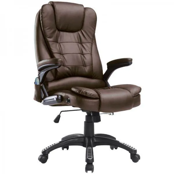 Poltrona da ufficio massaggiante con funzione di calore Gaming Marrone
