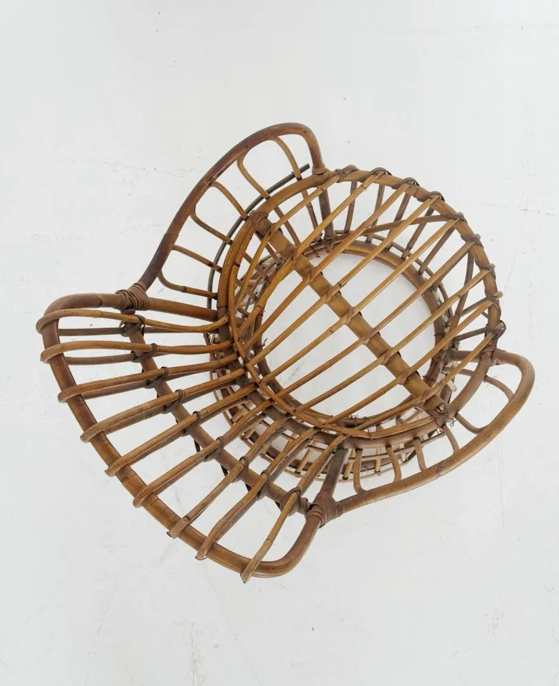 Poltroncina da bambino rattan, anni 50/60