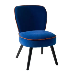 Poltroncina blu bordo arancio