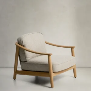 Poltroncina da esterno Elunda realizzata teak massiccio, FSC 100 %
