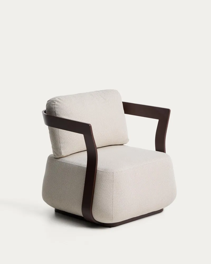Poltroncina da esterno Tamaris realizzata alluminio di colore marrone