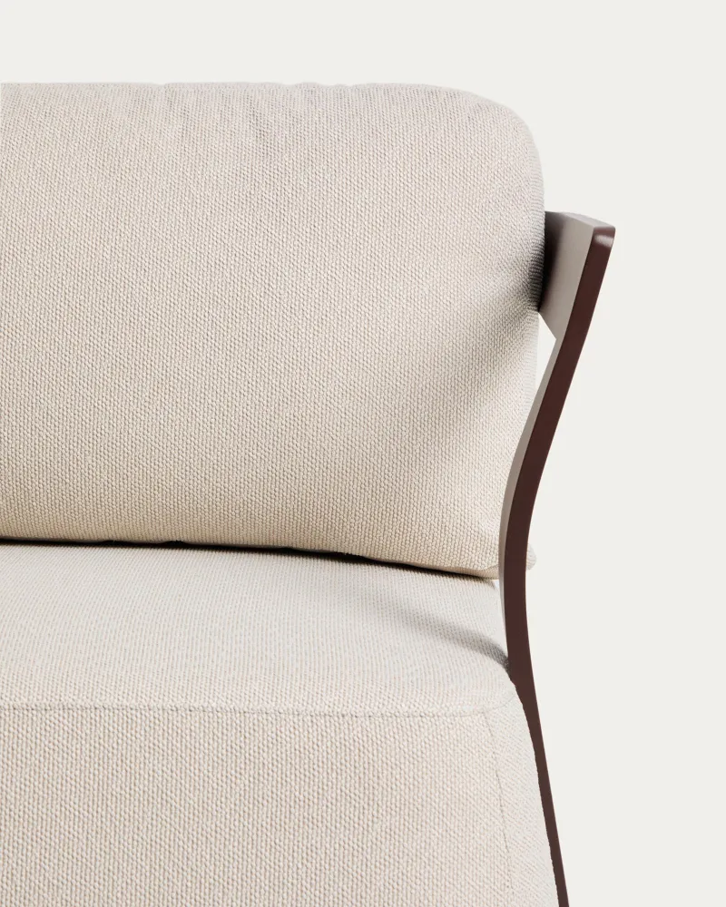 Poltroncina da esterno Tamaris realizzata alluminio di colore marrone