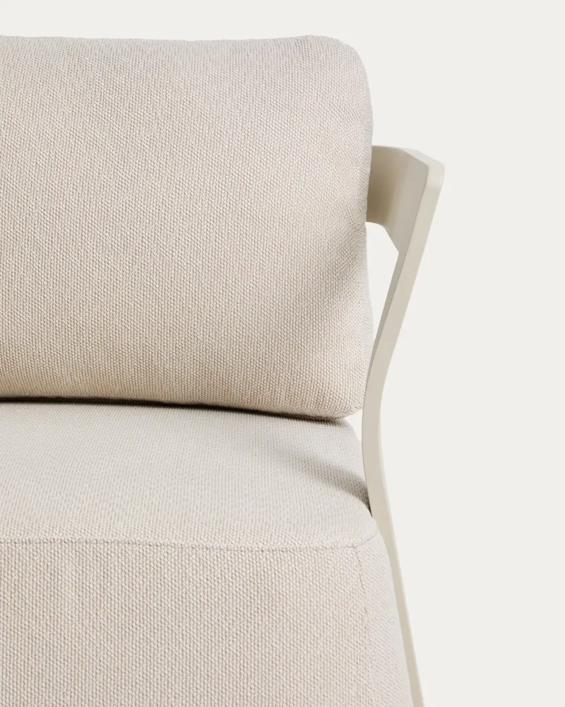 Poltroncina da esterno Tamaris realizzata alluminio ecrù