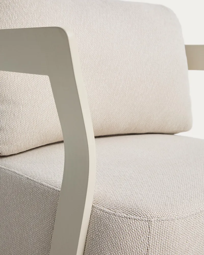 Poltroncina da esterno Tamaris realizzata alluminio ecrù