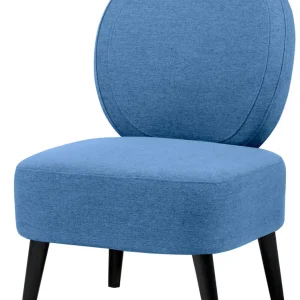 Poltroncina Imbottita Tessuto Motti Aurora Blu