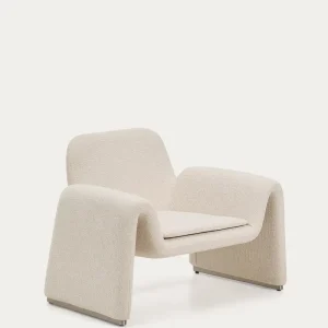 Poltroncina Melvia con struttura ciniglia beige