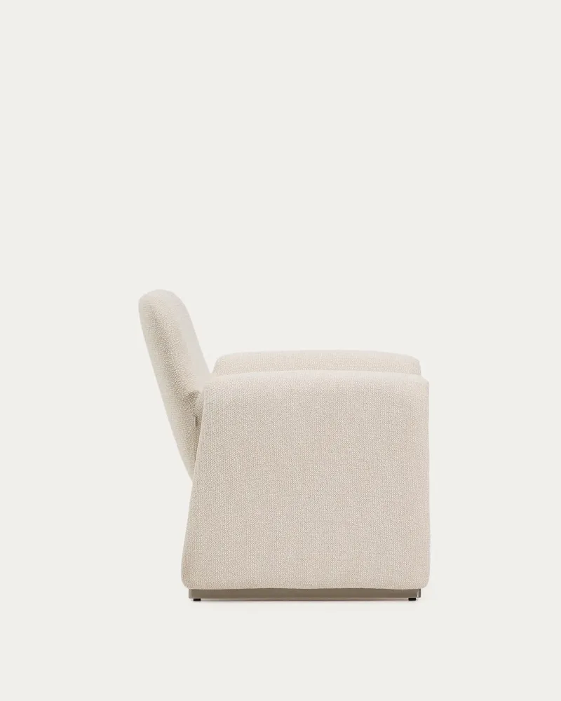 Poltroncina Melvia con struttura ciniglia beige