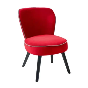 Poltroncina rossa bordo grigio