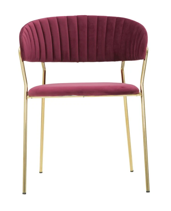 Poltroncina da salotto metallo colore oro e velluto colore verde cm 58x55x76h