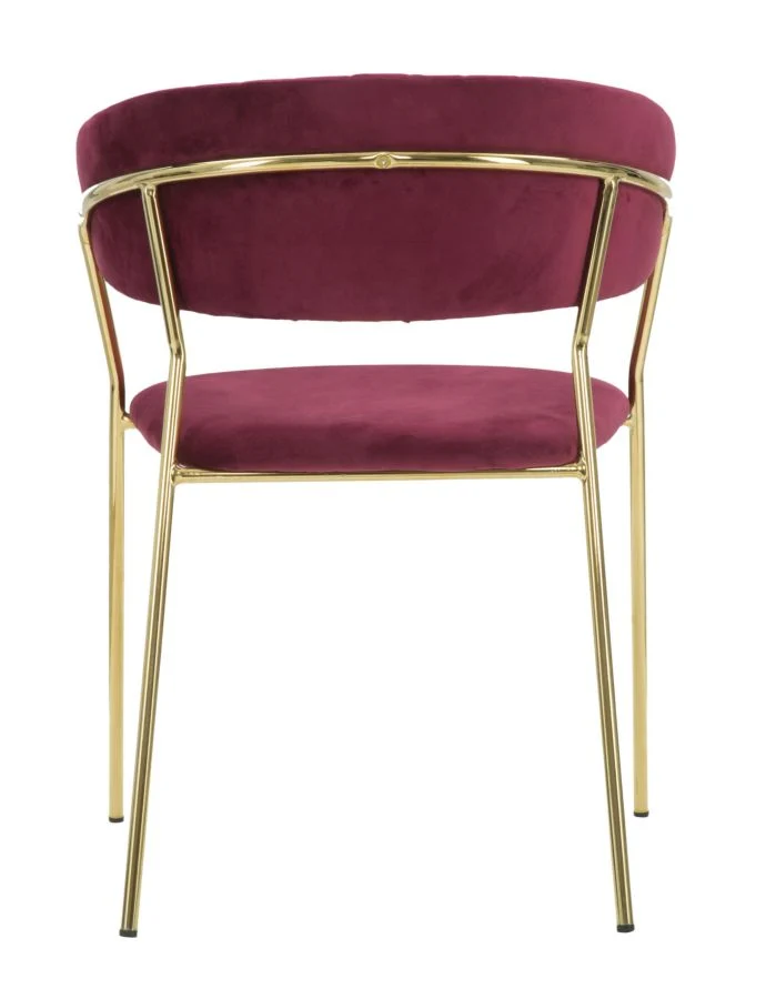 Poltroncina da salotto metallo colore oro e velluto colore verde cm 58x55x76h
