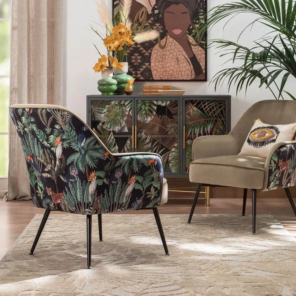 Poltroncina Vintage Tropicale e Beige - L'Oca Nera