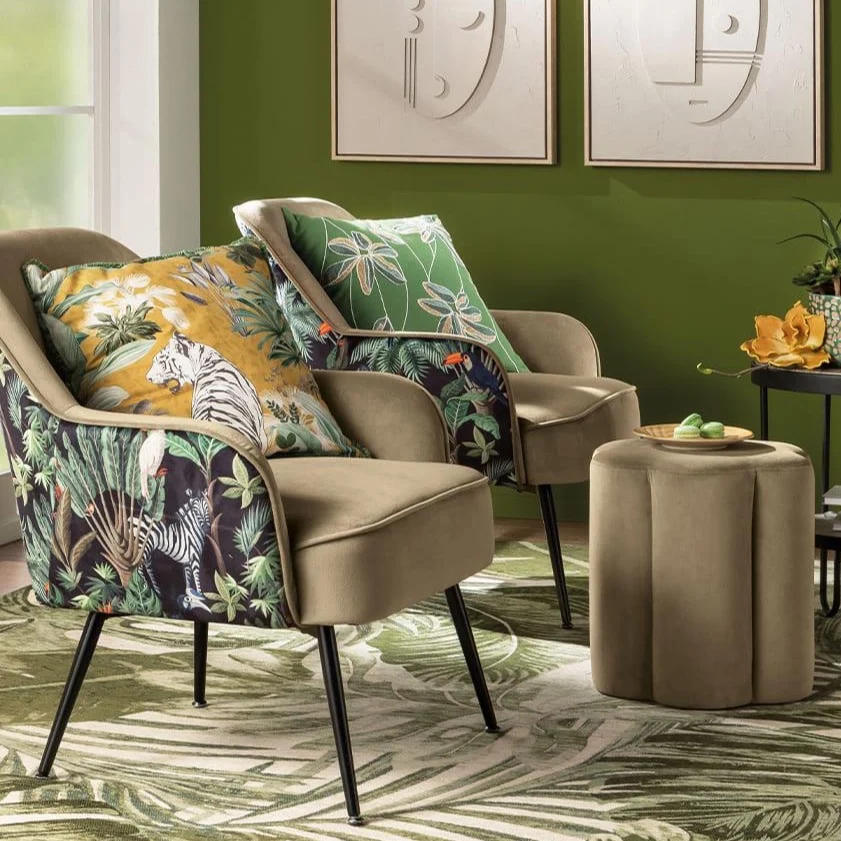 Poltroncina Vintage Tropicale e Beige - L'Oca Nera
