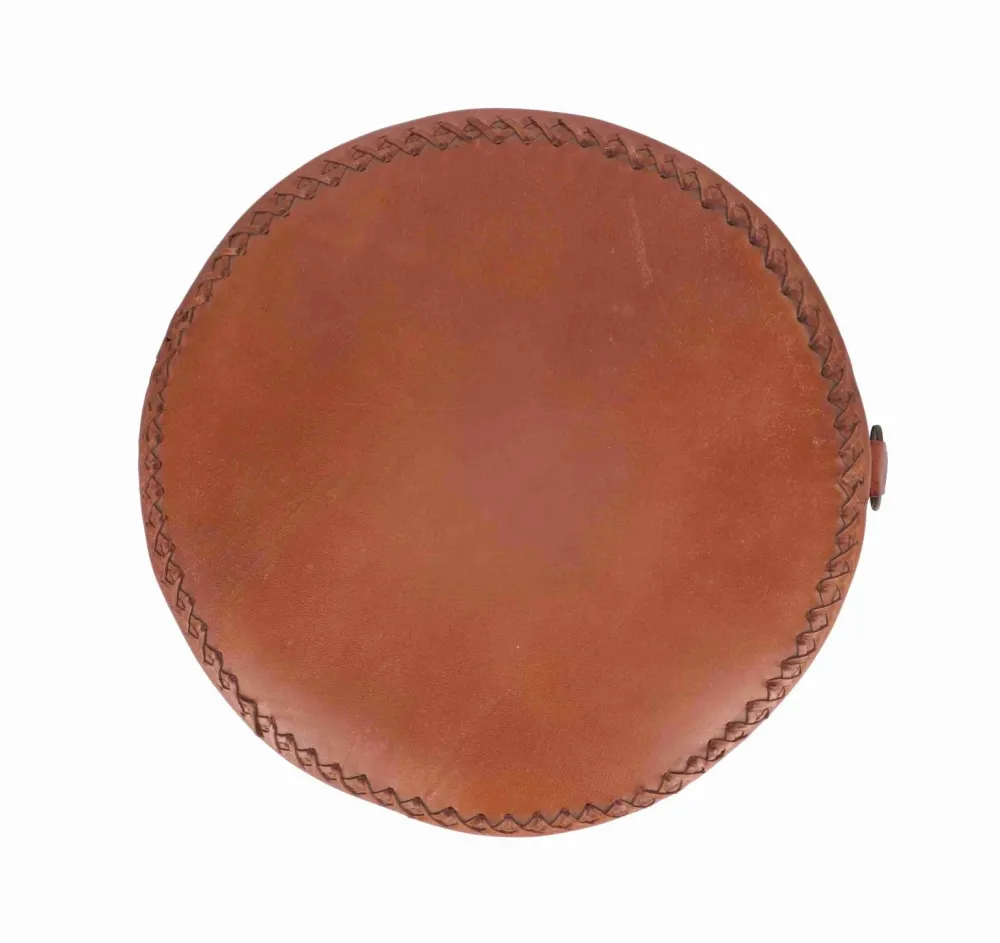 Pouf bidone sgabello industrial cm 36x36x46h