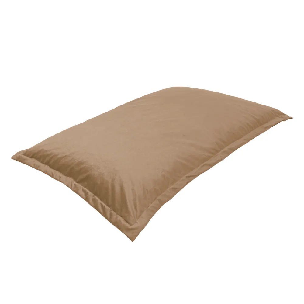 Pouf Cuscino Gigante XL 150x100 Beige - Velluto e Schiuma (Lusso e Comfort)
