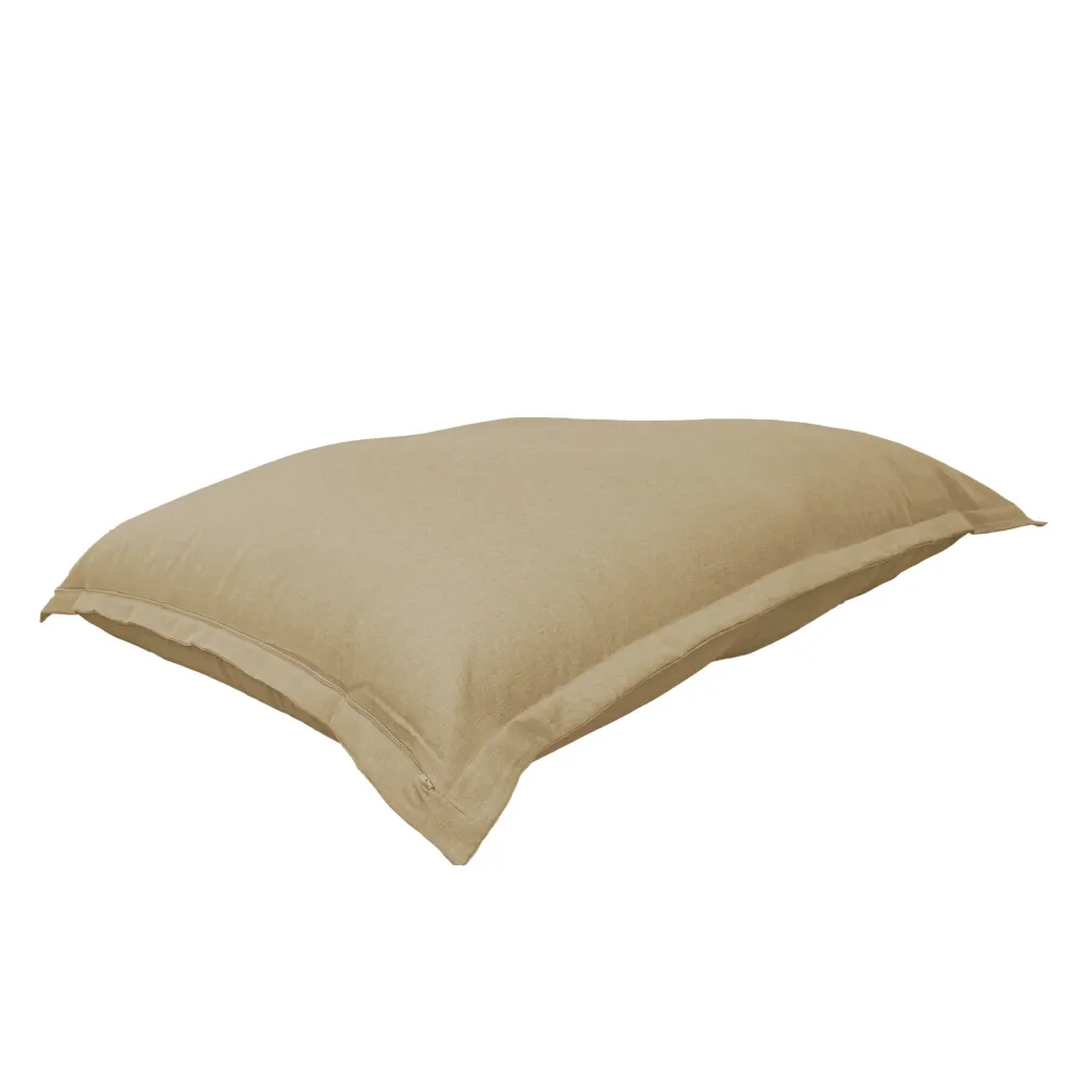 Pouf Gigante XXL 190x155 Beige - Effetto Lino e Schiuma (Divano da Pavimento Design)