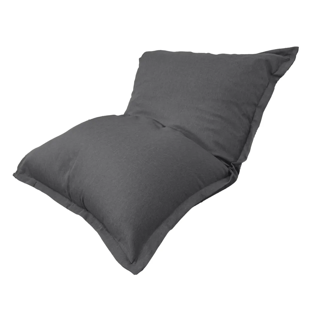 Pouf Gigante XXL 190x155 Grigio Chiné - Effetto Lino e Schiuma (Divano da Pavimento Design)
