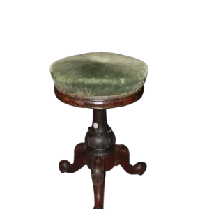 Pouf Girevole Sgabello da Pianoforte Vittoriano del 1800