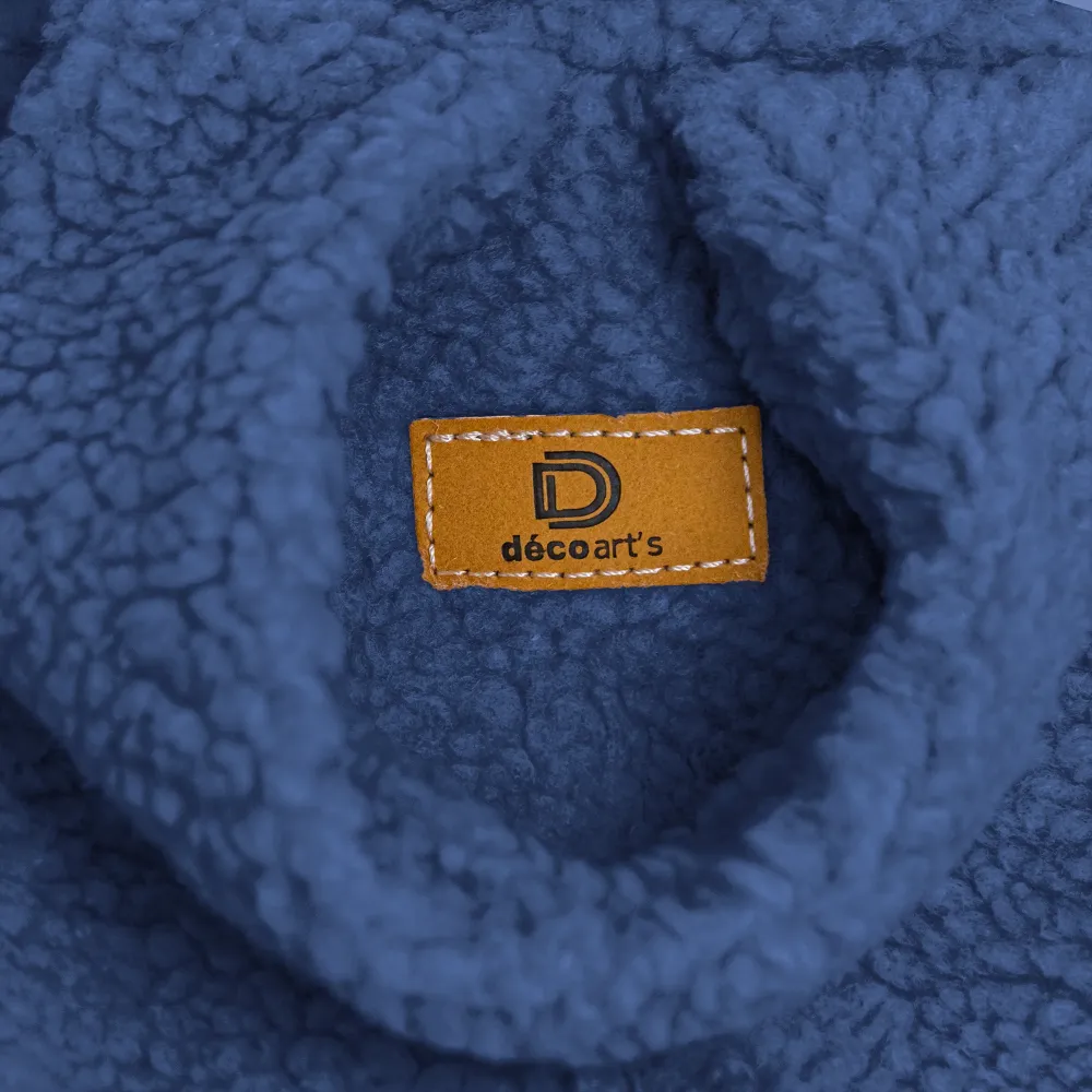 Pouf Pera Gigante XXL 120x150 Blu Petrolio - Tessuto Sherpa e Schiuma (Cocon Ultime)