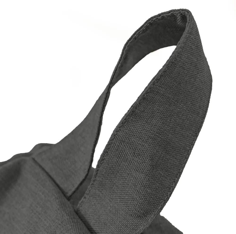 Pouf Pera Gigante XXL 120x150 Grigio Chiné - Tissu Effetto Lino e Schiuma (Salotto Chic)