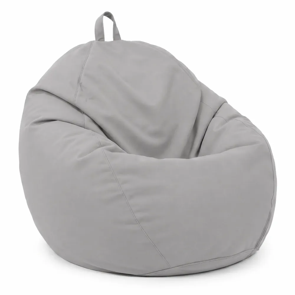Pouf poire XL d'extérieur - 110x120 cm - Gris Galet