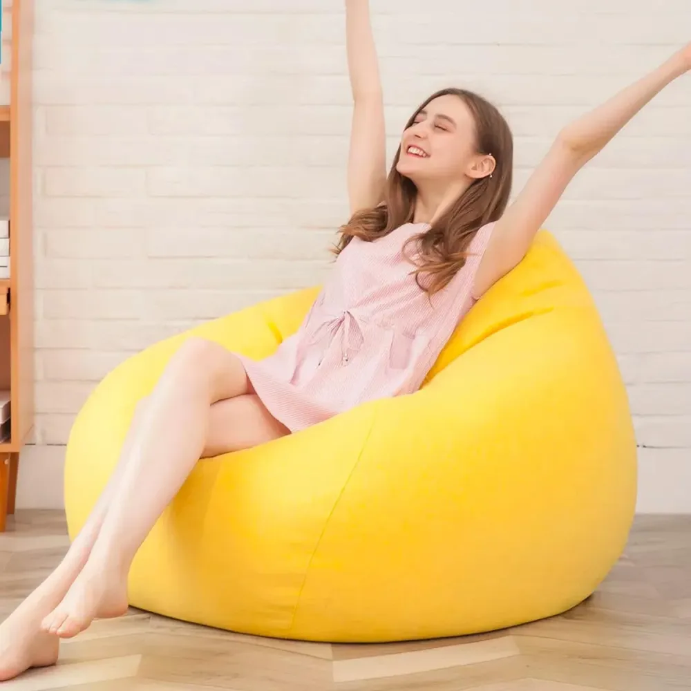 Pouf Sacco Nylon 65x62cm Giallo