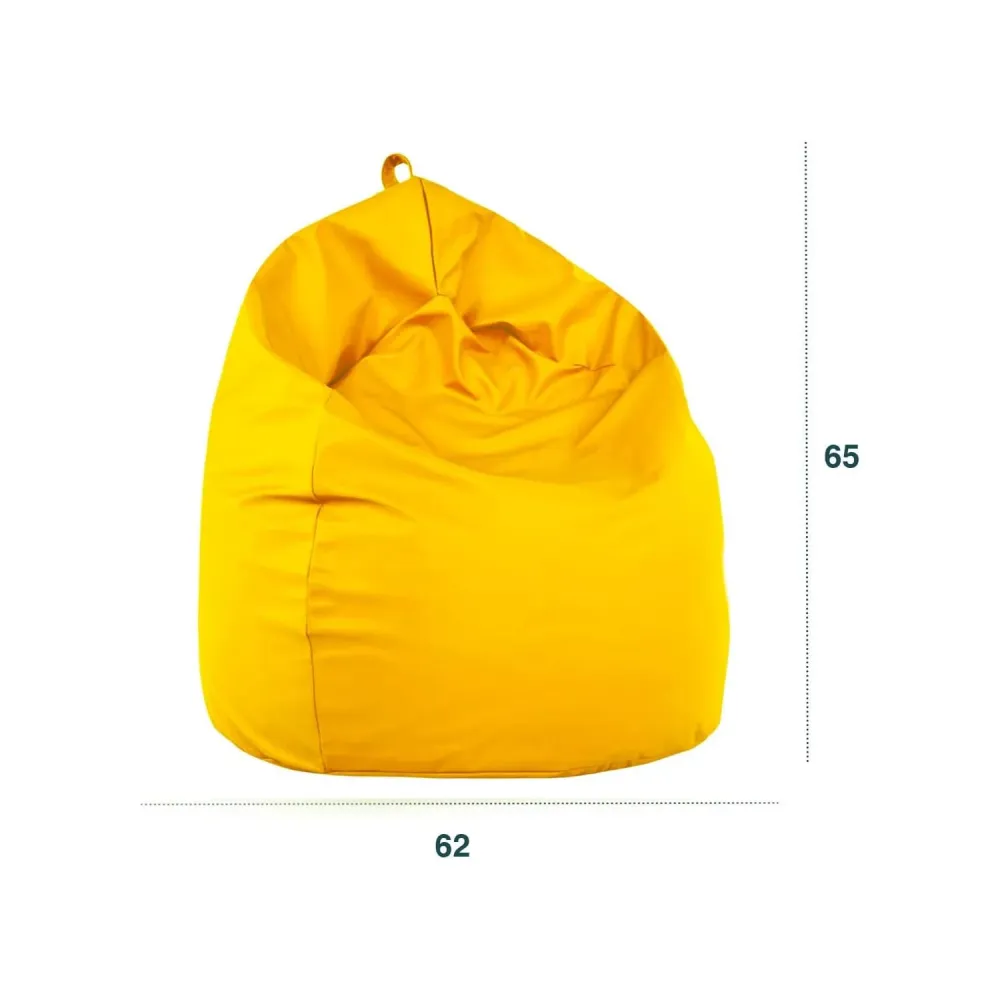 Pouf Sacco Nylon 65x62cm Giallo